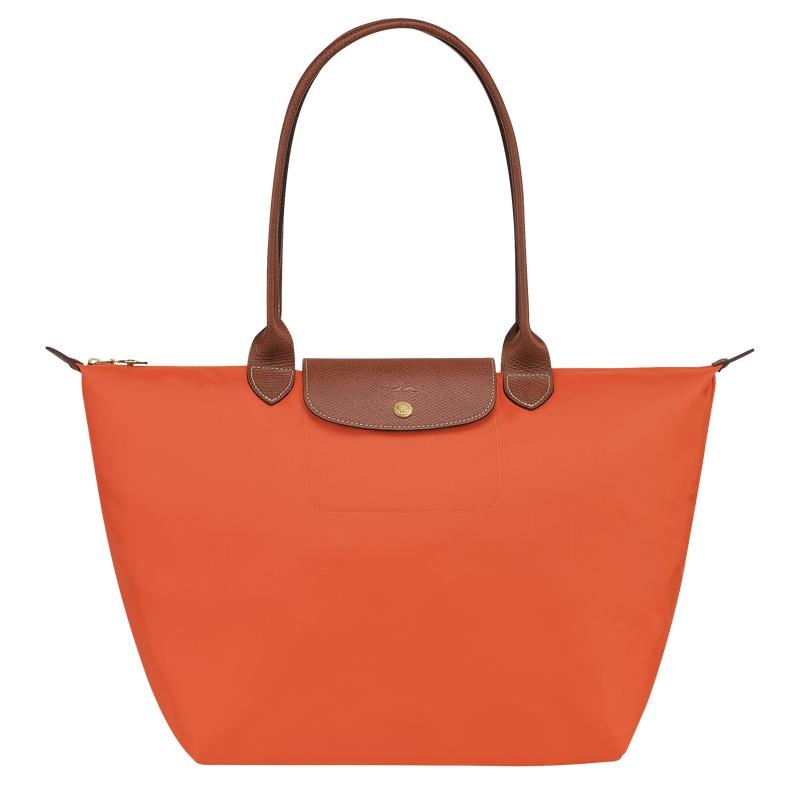 Women\'s Longchamp Le Pliage Original L Tote Bag Orange | LEUTA-6512