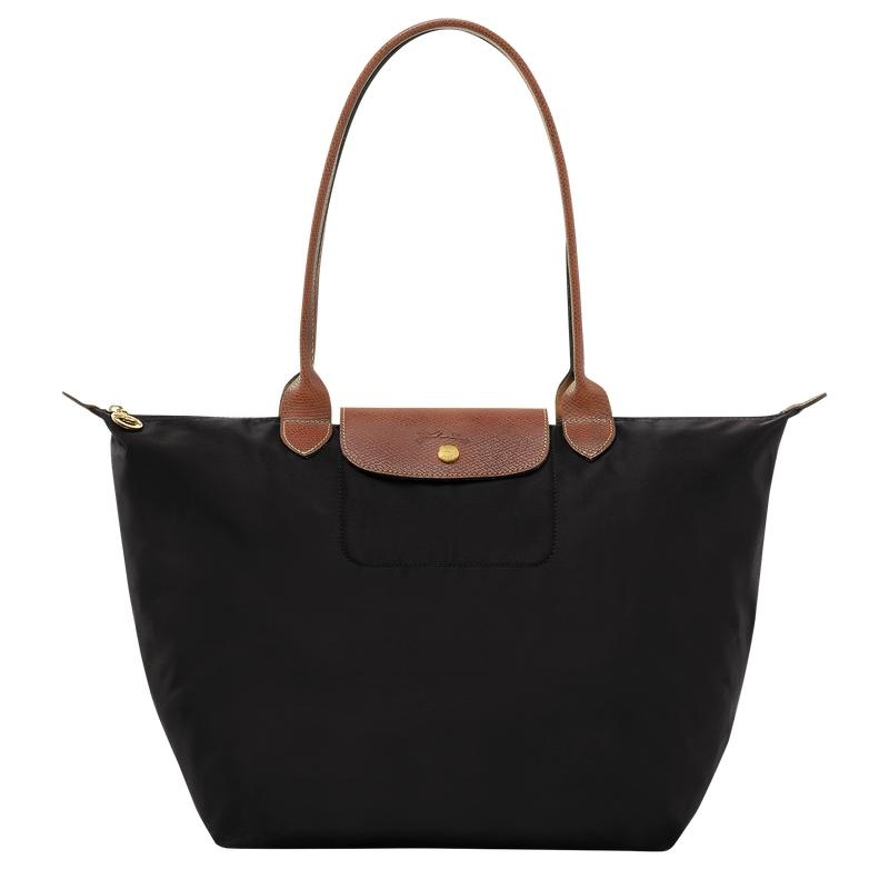 Women\'s Longchamp Le Pliage Original L Tote Bag Black | DQAMJ-3752