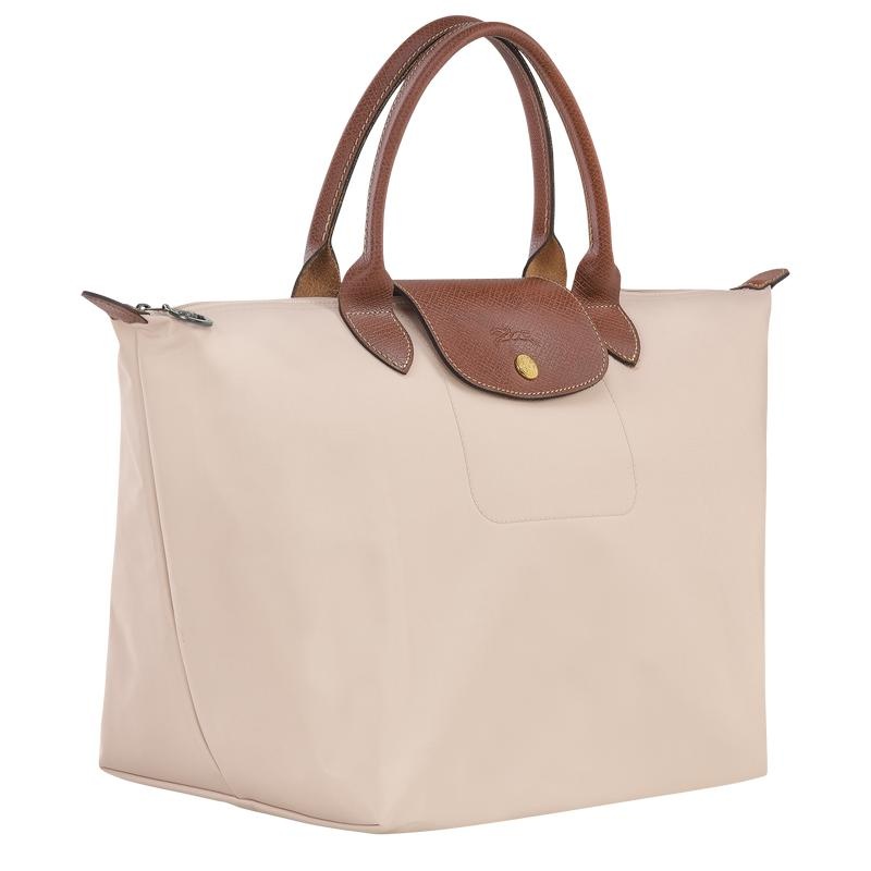 Women's Longchamp Le Pliage Original M Handbags Paper White | CJSOQ-3450