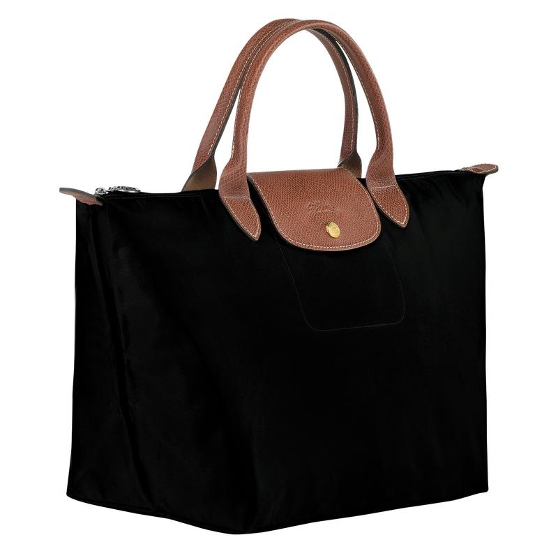 Women's Longchamp Le Pliage Original M Handbags Black | EQBDF-0425