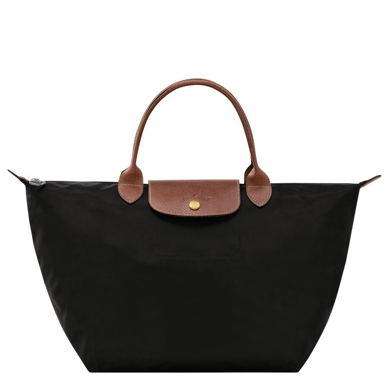 Women\'s Longchamp Le Pliage Original M Handbags Black | EQBDF-0425