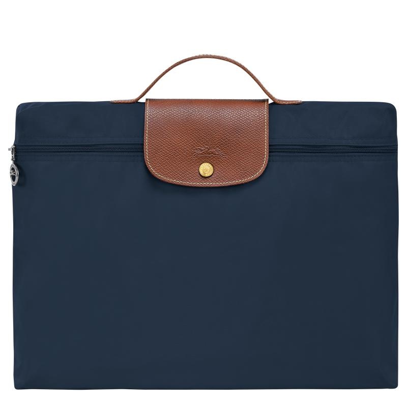 Women\'s Longchamp Le Pliage Original S Briefcase Navy | TYBFI-4812