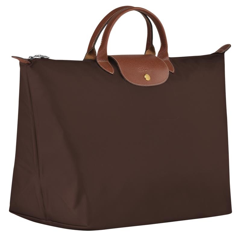 Women's Longchamp Le Pliage Original S Travel Bags Ebony Brown | LZEOM-8146