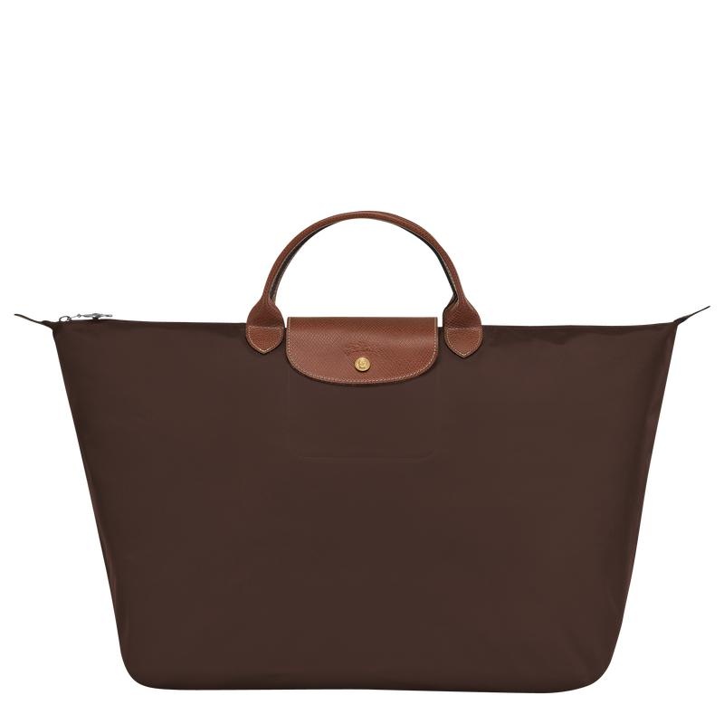 Women\'s Longchamp Le Pliage Original S Travel Bags Ebony Brown | LZEOM-8146