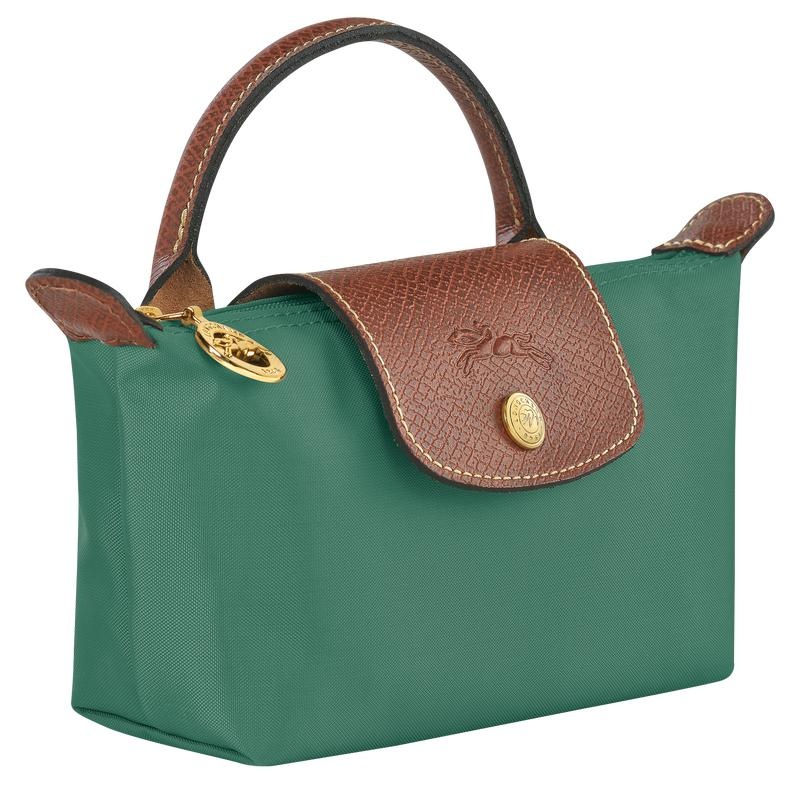 Women's Longchamp Le Pliage Original with handle Pouches Sage Green | VXLPJ-0269