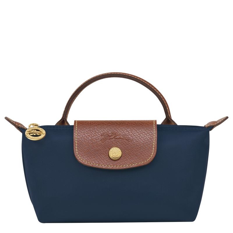 Women\'s Longchamp Le Pliage Original with handle Pouches Navy | GMEUW-1408