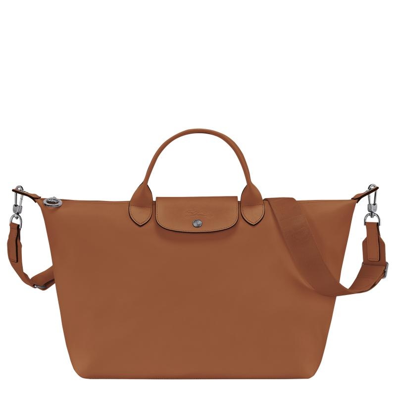 Women\'s Longchamp Le Pliage Xtra L Handbags Cognac Brown | ABGHE-0418