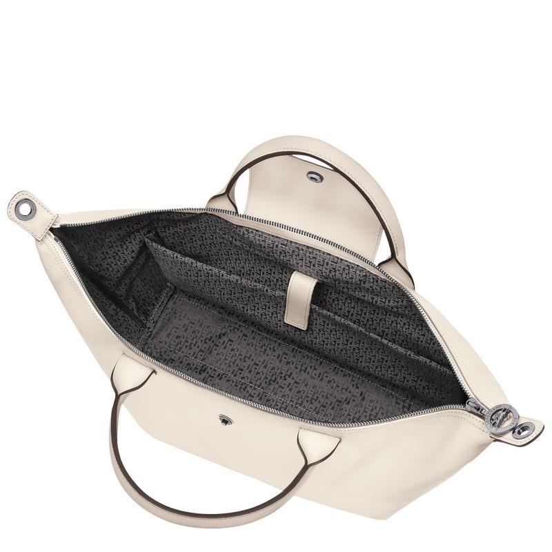 Women's Longchamp Le Pliage Xtra L Handbags Ecru White | POZCM-2748