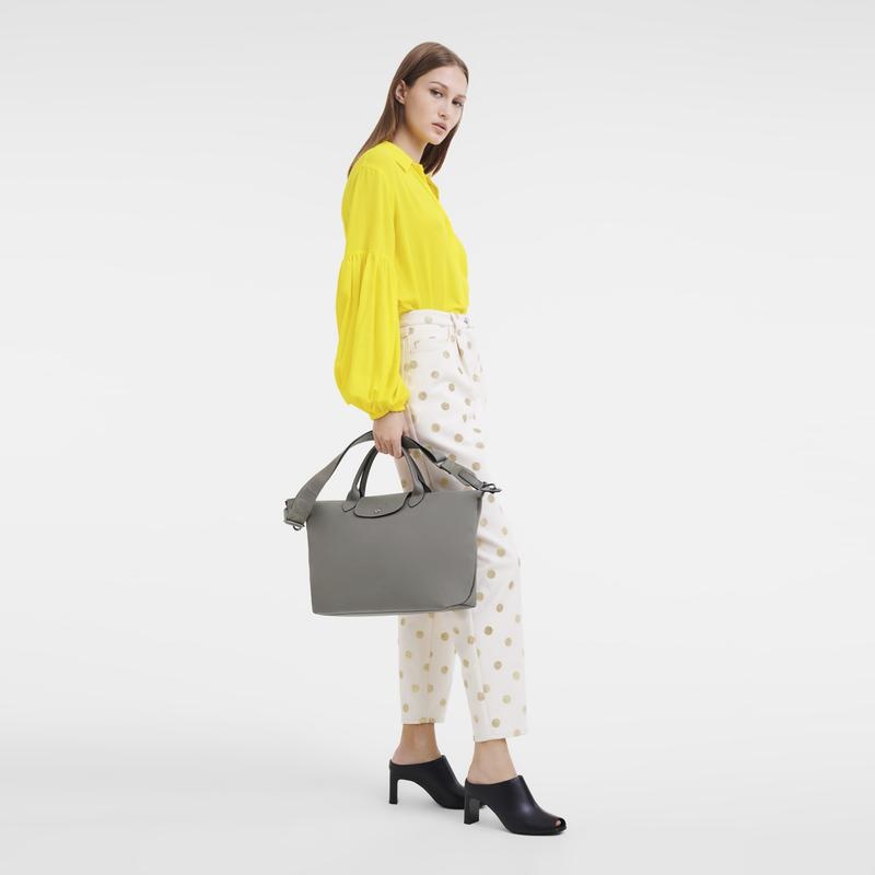 Women's Longchamp Le Pliage Xtra L Handbags Turtledove Grey | NTQHW-5962