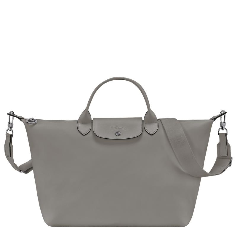 Women\'s Longchamp Le Pliage Xtra L Handbags Turtledove Grey | NTQHW-5962