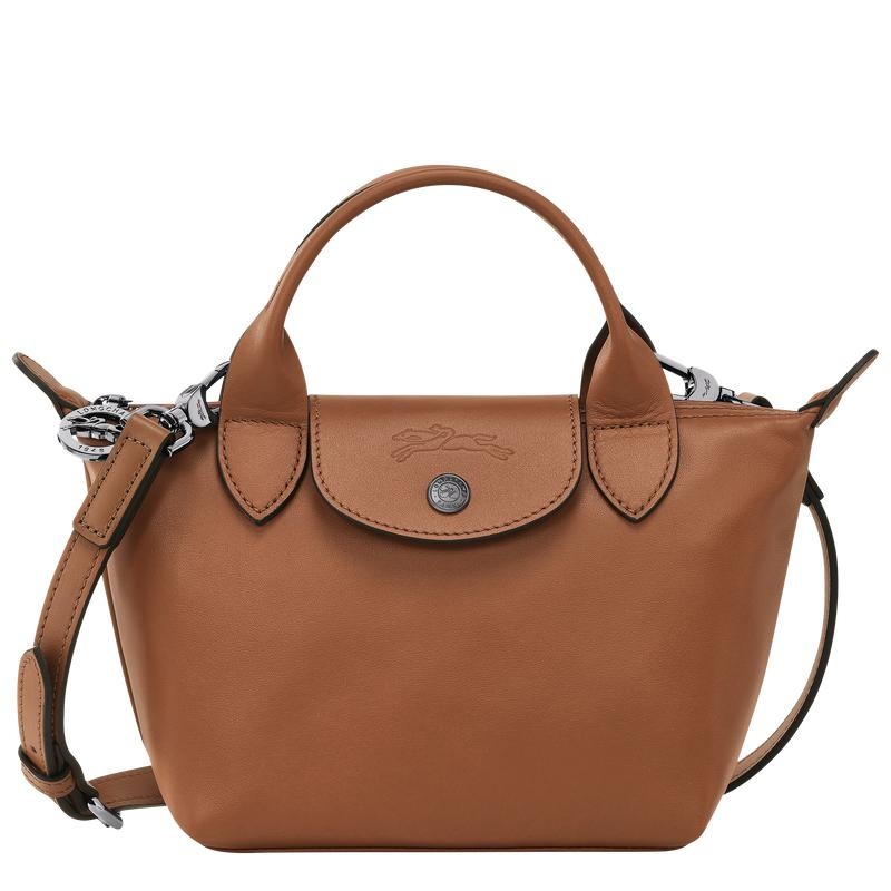 Women\'s Longchamp Le Pliage Xtra XS Handbags Cognac Brown | BRJCG-4652