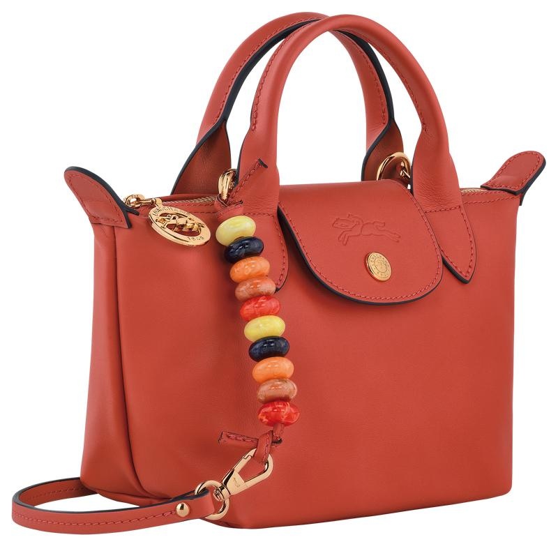 Women's Longchamp Le Pliage Xtra XS Handbags Sienna Red | IDWAX-3954