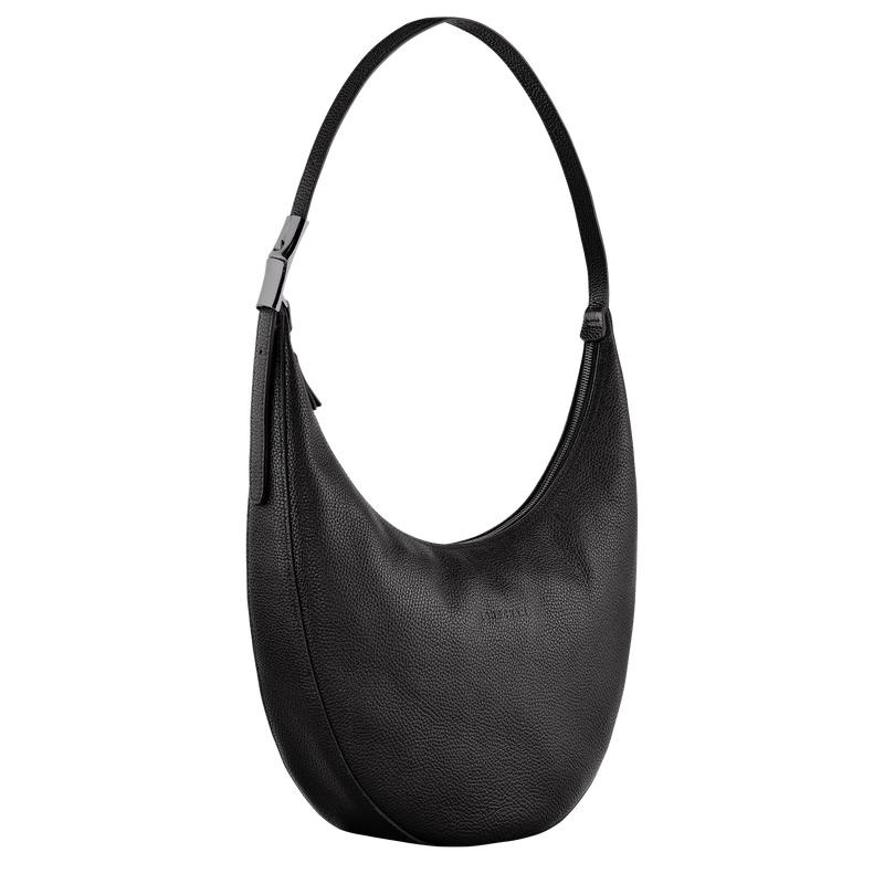 Women's Longchamp Roseau Essential L Crossbody Bags Black | NVGMY-2639