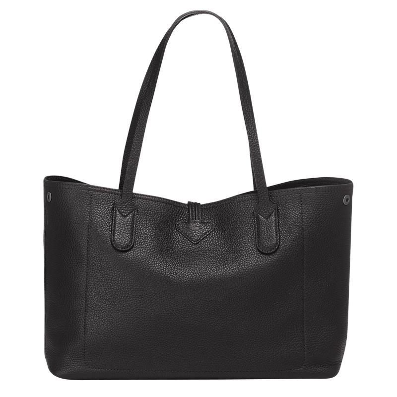Women's Longchamp Roseau Essential L Tote Bag Black | KSIQW-2481
