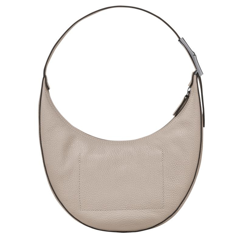 Women's Longchamp Roseau Essential M Hobo Bags Clay Grey | AIXLF-7563