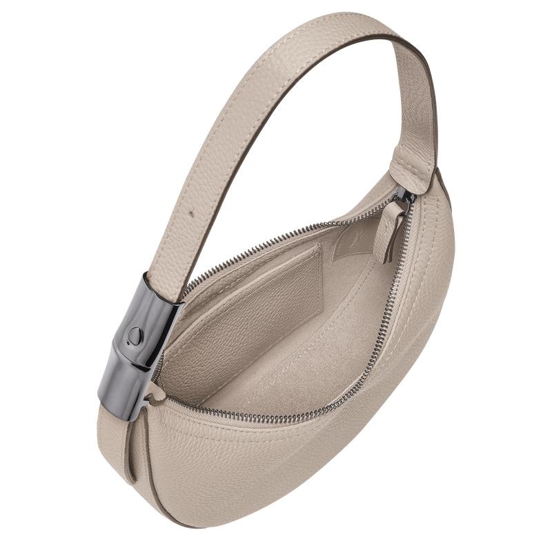 Women's Longchamp Roseau Essential S Hobo Bags Clay Grey | VNTGX-9247