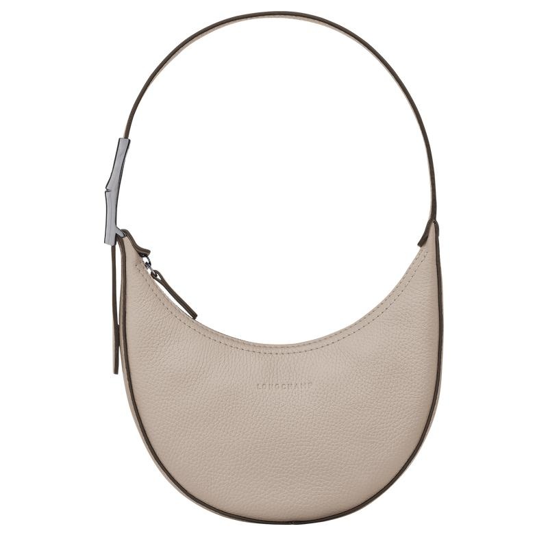 Women\'s Longchamp Roseau Essential S Hobo Bags Clay Grey | VNTGX-9247