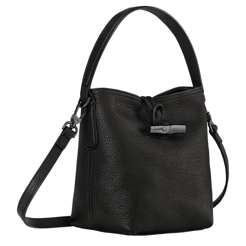 Women's Longchamp Roseau Essential XS Bucket Bag Black | LAOUF-0791