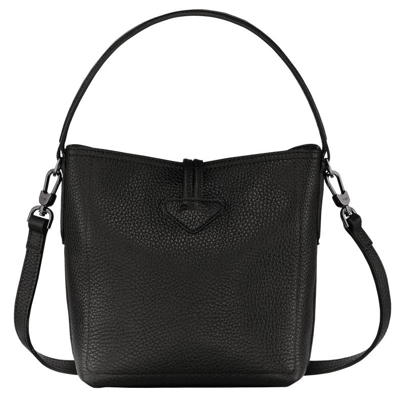 Women's Longchamp Roseau Essential XS Bucket Bag Black | LAOUF-0791