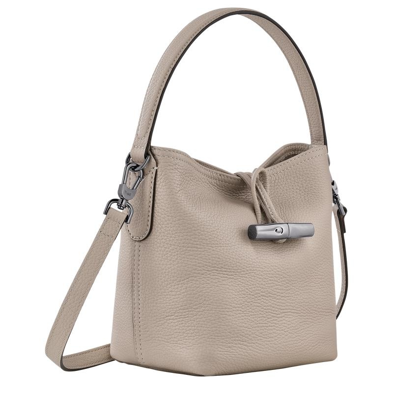 Women's Longchamp Roseau Essential XS Bucket Bag Clay Grey | ENJFV-0795