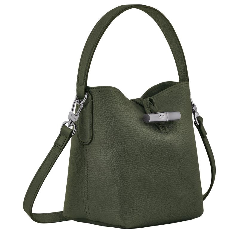 Women's Longchamp Roseau Essential XS Bucket Bag Khaki | YNVEB-0426