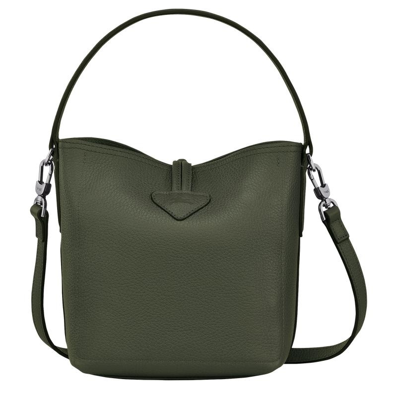 Women's Longchamp Roseau Essential XS Bucket Bag Khaki | YNVEB-0426