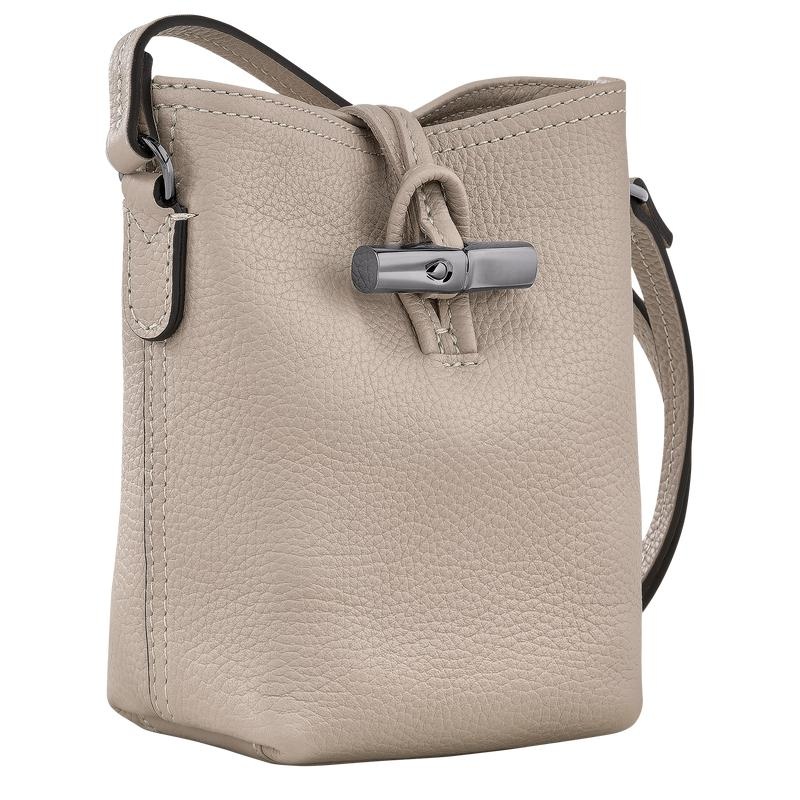 Women's Longchamp Roseau Essential XS Crossbody Bags Clay Grey | CVLFJ-5234