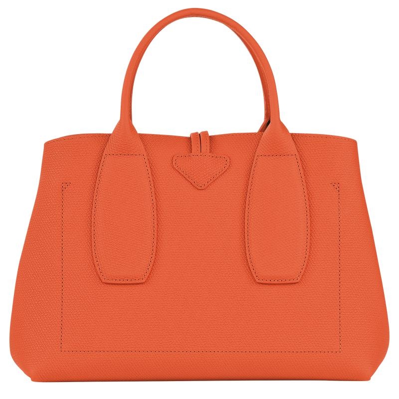 Women's Longchamp Roseau M Handbags Orange | ROBHN-3689