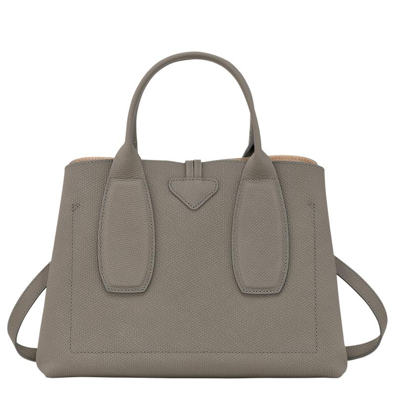 Women's Longchamp Roseau M Handbags Turtledove Grey | WKEHX-6074