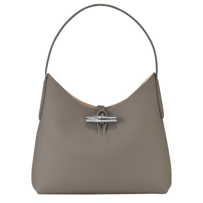 Women\'s Longchamp Roseau M Hobo Bags Turtledove Grey | WCJRI-0258