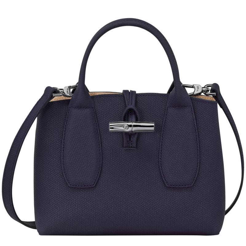 Women\'s Longchamp Roseau S Handbags Bilberry Purple | VXFME-8521