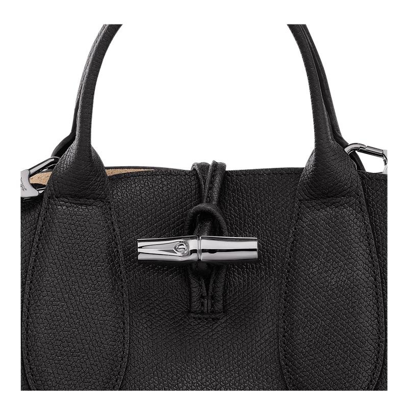 Women's Longchamp Roseau S Handbags Black | QHJTW-8076