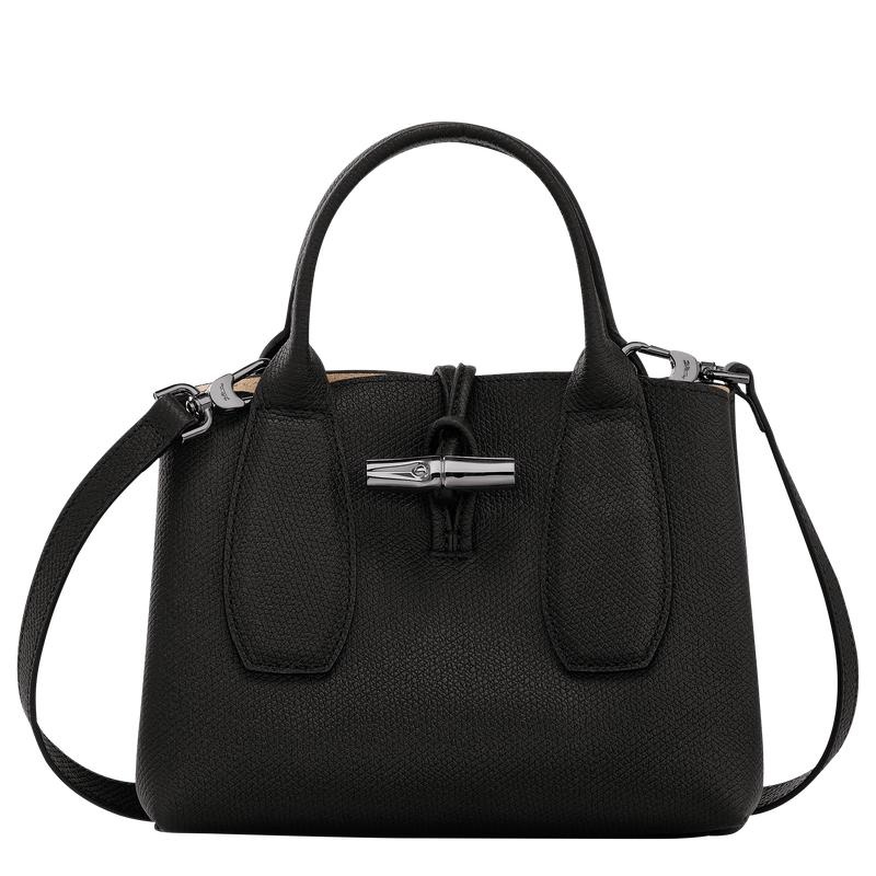 Women\'s Longchamp Roseau S Handbags Black | QHJTW-8076