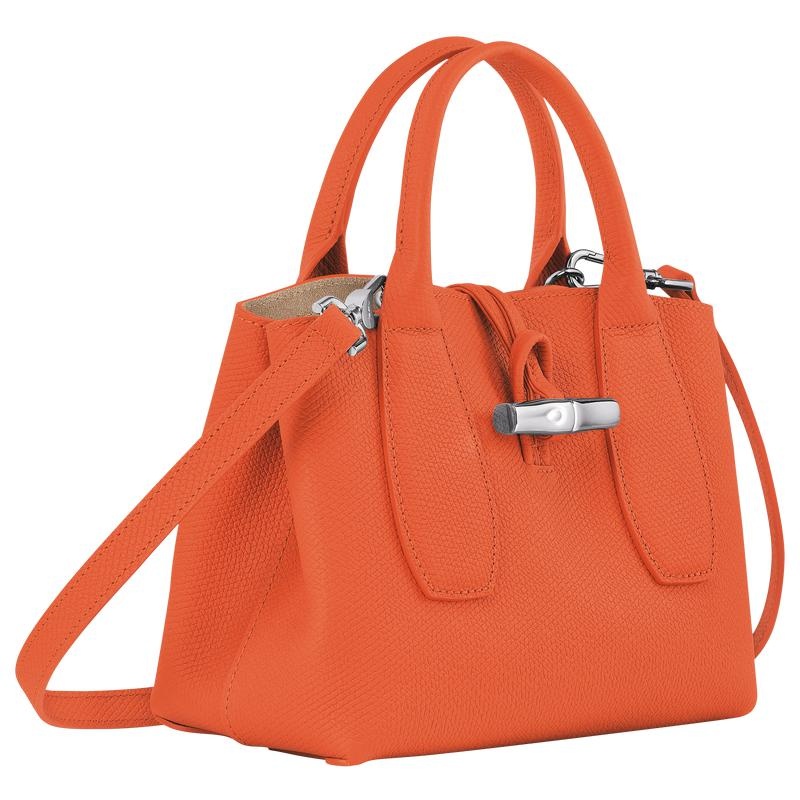 Women's Longchamp Roseau S Handbags Orange | GLQIS-8905
