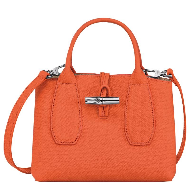 Women\'s Longchamp Roseau S Handbags Orange | GLQIS-8905