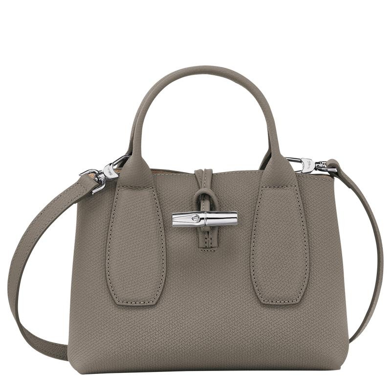 Women\'s Longchamp Roseau S Handbags Turtledove Grey | PDRFZ-2483