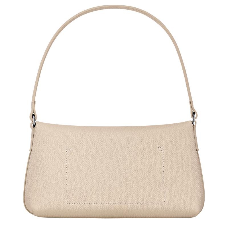 Women's Longchamp Roseau S Hobo Bags Paper White | HSQBR-9735