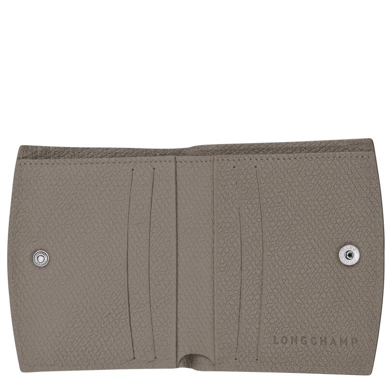 Women's Longchamp Roseau Wallets Turtledove Grey | BFHCQ-9052