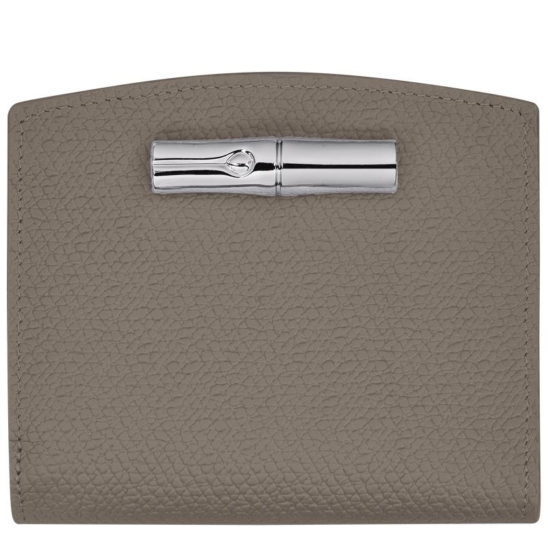 Women\'s Longchamp Roseau Wallets Turtledove Grey | BFHCQ-9052