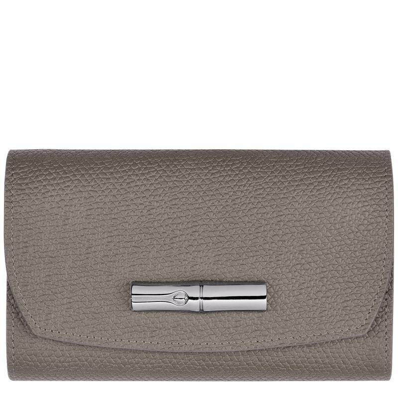 Women\'s Longchamp Roseau Wallets Turtledove Grey | HYPLV-3071