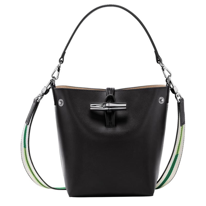 Women\'s Longchamp Roseau XS Bucket Bag Black | BOERX-7829