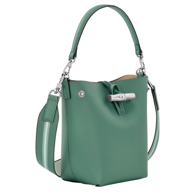 Women's Longchamp Roseau XS Bucket Bag Sage Green | ZKBTJ-5930