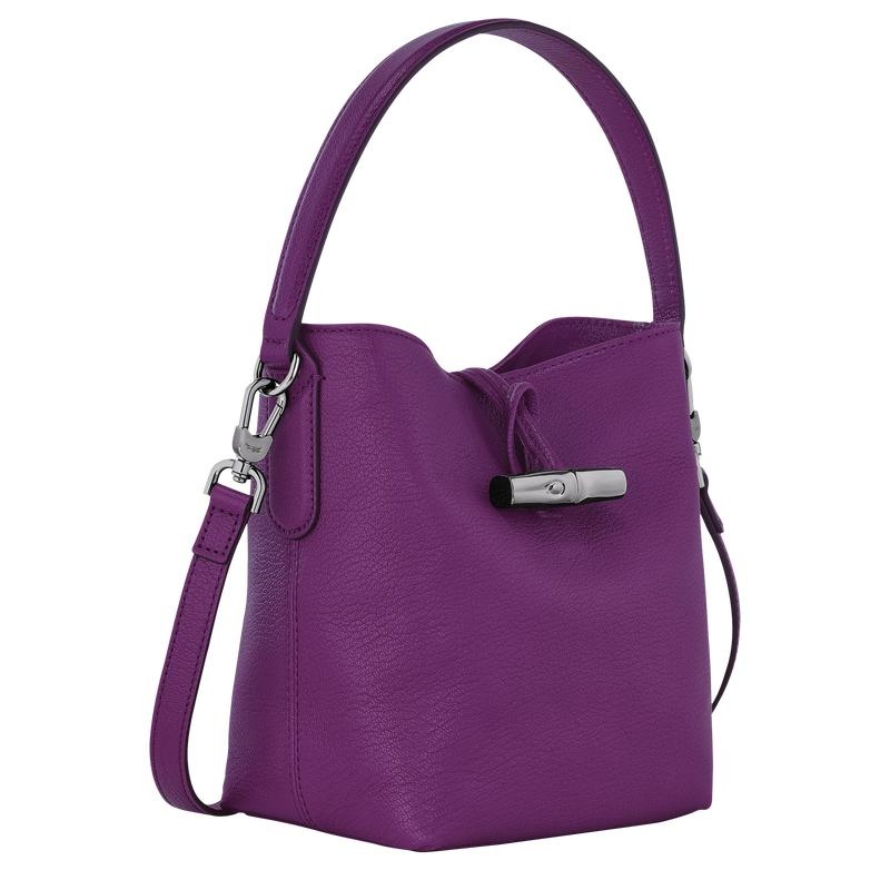 Women's Longchamp Roseau XS Bucket Bag Violet Purple | BMXQJ-9364