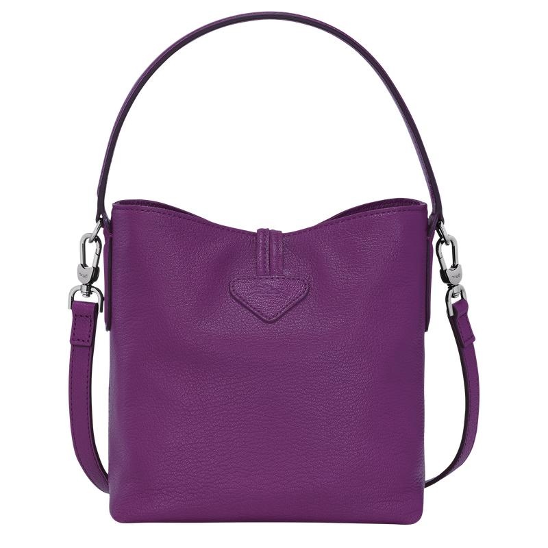 Women's Longchamp Roseau XS Bucket Bag Violet Purple | BMXQJ-9364