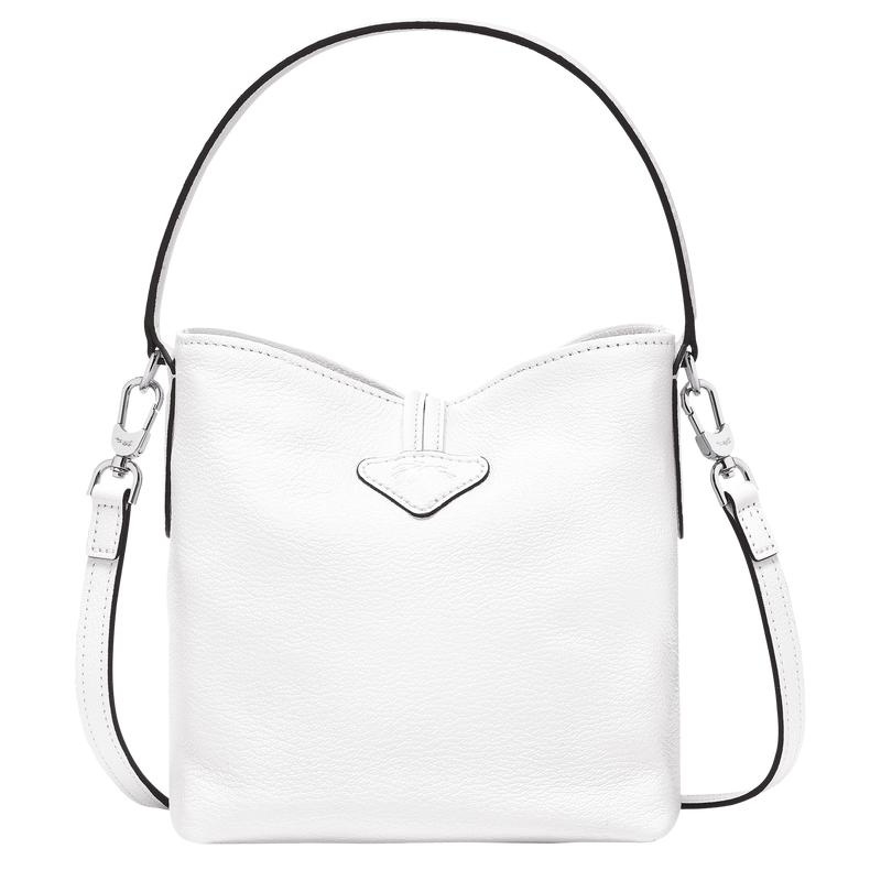 Women's Longchamp Roseau XS Bucket Bag White | OZLEQ-0451