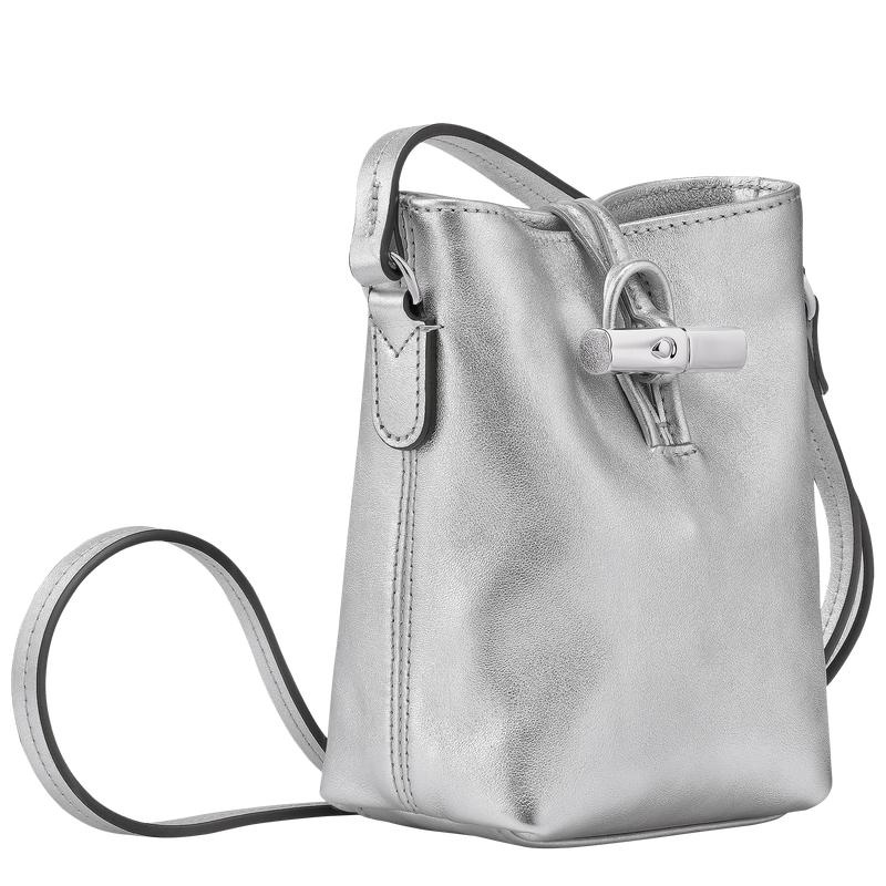 Women's Longchamp Roseau XS Crossbody Bags Silver | OYUDW-4872