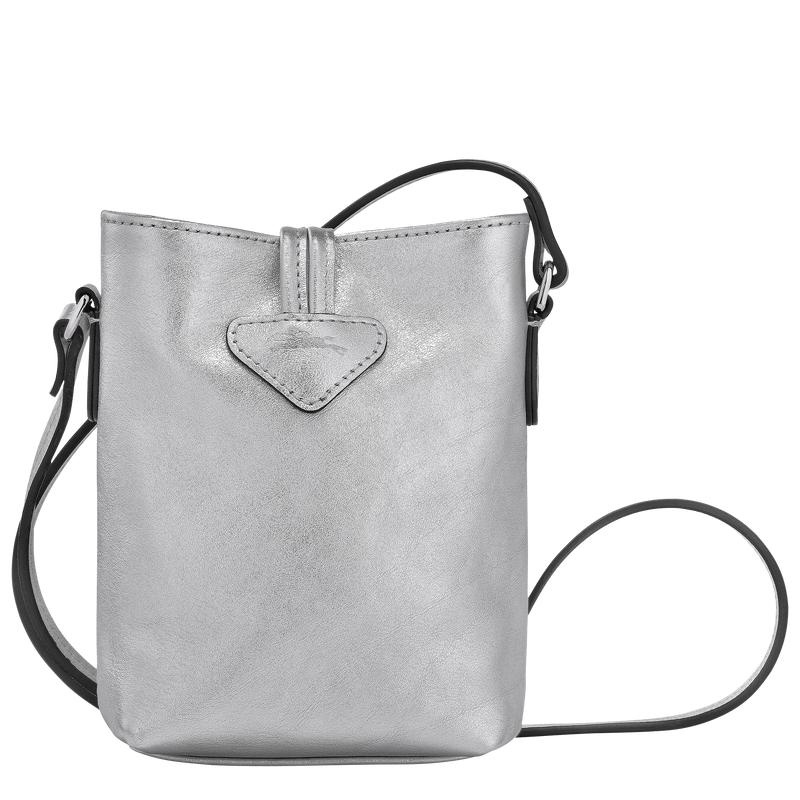 Women's Longchamp Roseau XS Crossbody Bags Silver | OYUDW-4872