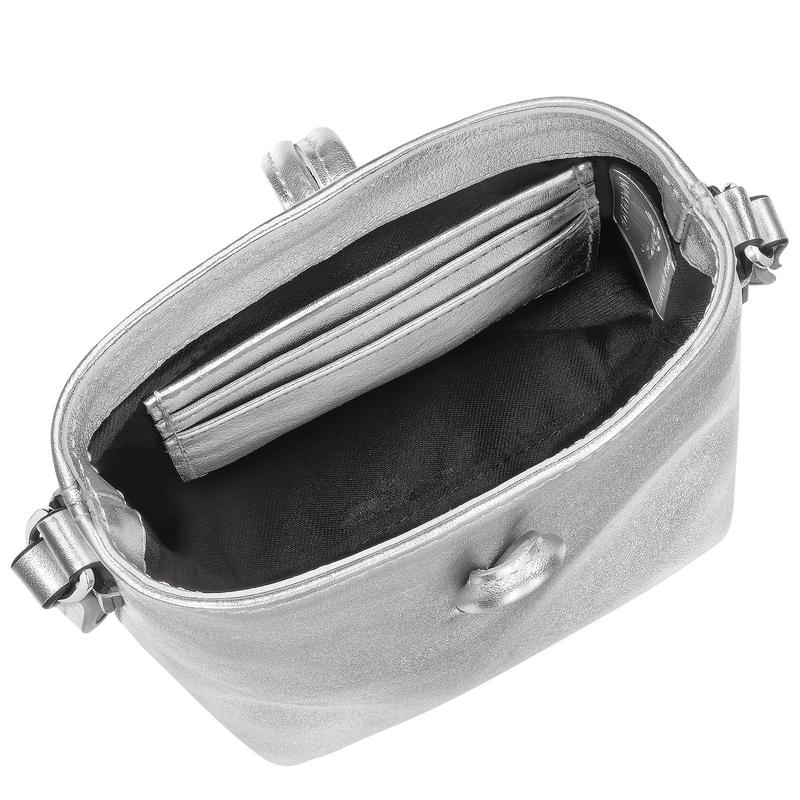 Women's Longchamp Roseau XS Crossbody Bags Silver | OYUDW-4872