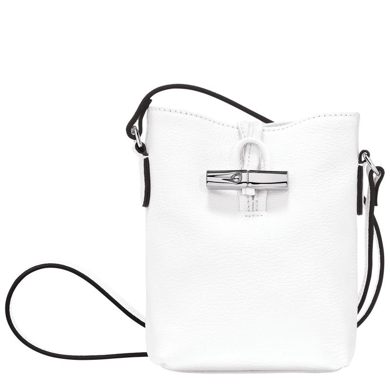 Women\'s Longchamp Roseau XS Crossbody Bags White | GMBEF-4689