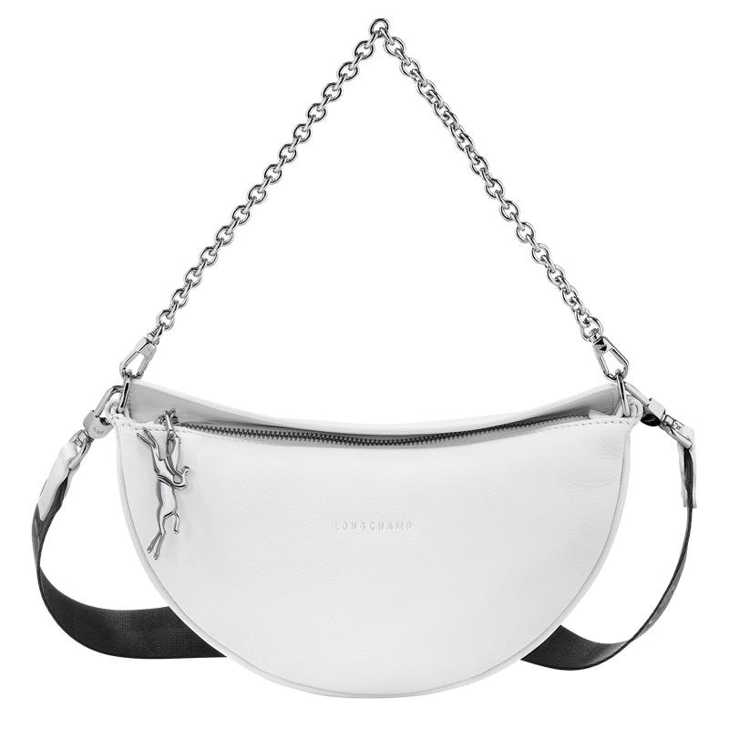 Women\'s Longchamp Smile S Crossbody Bags White | DILHK-4617